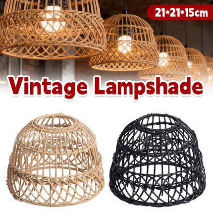 Vintage Woven Pendant Lampshade 21cm Rattan Dining Light Shade