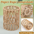 Natural Paper Rope Lampshade 15x11.5cm Rattan Style Pendant Light Shade Decor