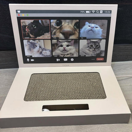 Colourful Laptop Cat Scratching Board Interactive Cat Toys for Play Claw Care