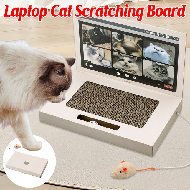 Colourful Laptop Cat Scratching Board Interactive Cat Toys for Play Claw Care