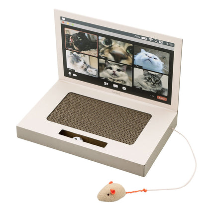 Colourful Laptop Cat Scratching Board Interactive Cat Toys for Play Claw Care