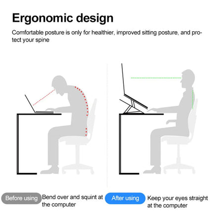 Portable Foldable Laptop Stand Aluminum Alloy Easy to Fold Stable Structure
