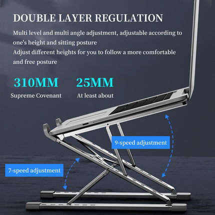 Portable Foldable Laptop Stand Aluminum Alloy Easy to Fold Stable Structure