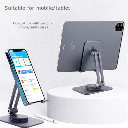 Foldable Tablet Stand Holder 360-Degree Rotation for 4-13in Phone Tablet Use