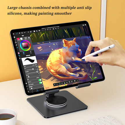 Foldable Tablet Stand Holder 360-Degree Rotation for 4-13in Phone Tablet Use