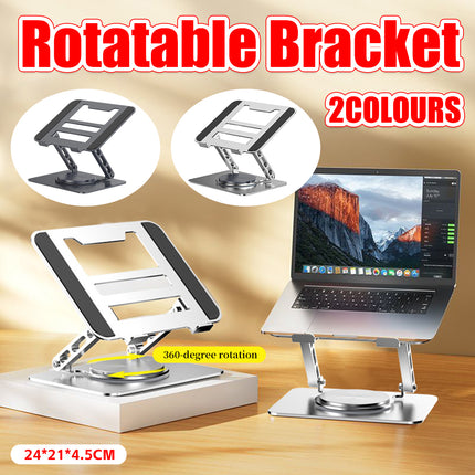 360 Rotating Laptop Stand Adjustable 4.5-31cm Carbon Steel Foldable for Travel