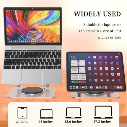 360 Rotating Laptop Stand Adjustable 4.5-31cm Carbon Steel Foldable for Travel