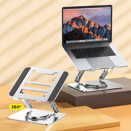 360 Rotating Laptop Stand Adjustable 4.5-31cm Carbon Steel Foldable for Travel