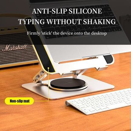 360 Rotating Laptop Stand Adjustable 4.5-31cm Carbon Steel Foldable for Travel