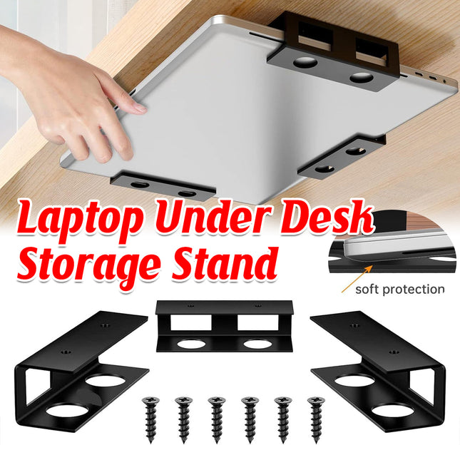 Under-Desk Storage Stand for Laptop Desk Adjustable Space Saving Sturdy Durable