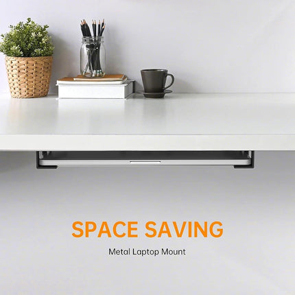 Under-Desk Storage Stand for Laptop Desk Adjustable Space Saving Sturdy Durable