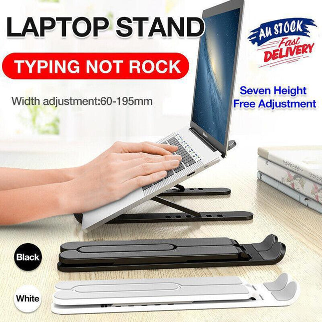 Folding Laptop Stand Portable Tablet Holder Bracket Desktop Adjustable Riser Au - Aimall