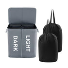 Oxford Cloth Double Laundry Basket for Dirty Clothes Storage Hamper Organizer