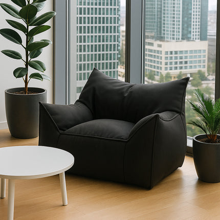 Lazy Sofa Bean Bag Single Chair 80 x 70 x 60cm EPS Filled for Bedroom Balcony