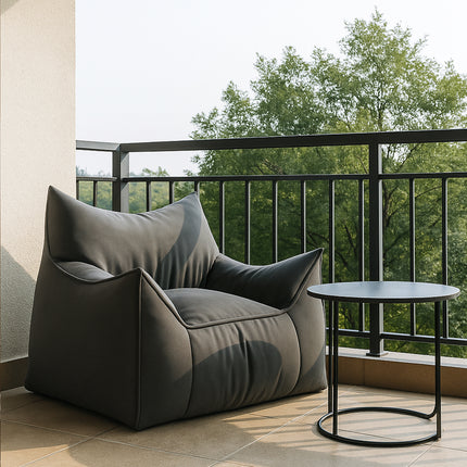 Lazy Sofa Bean Bag Single Chair 80 x 70 x 60cm EPS Filled for Bedroom Balcony