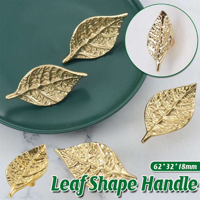 Leaf Shape Cabinet Door Handle Drawer Pull Modern Decorative Furniture Handle