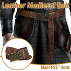 Embossed Faux Leather Belt Costume Buckle Waist Strap Cosplay Accessory Gear