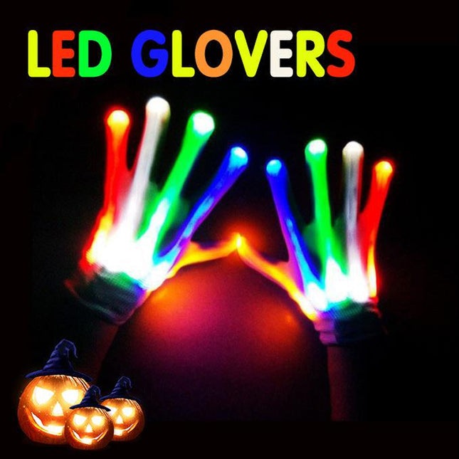 LED Flashing Light Up Gloves 6 Modes for Parties Gifts and Dress-Up Fun