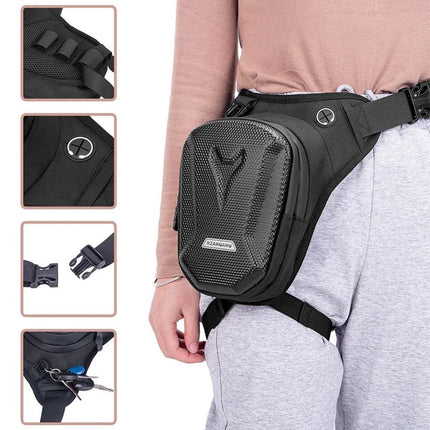 Outdoor Waterproof Waist Leg Bag Mens Tactical Crossbody Pack for Riding Travel