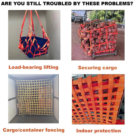 Lifting Protection Net Cargo Lifting Net Load Capacity 300Kg Type 100x100cm