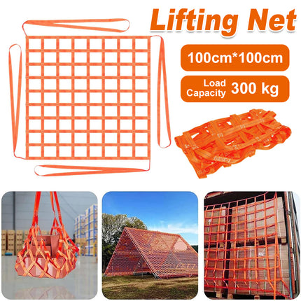 Lifting Protection Net Cargo Lifting Net Load Capacity 300Kg Type 100x100cm