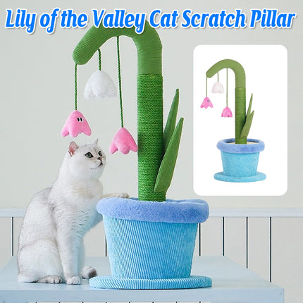 Lily of the Valley Sisal Cat Scratching Pillar Durable for Cats Kitties Use