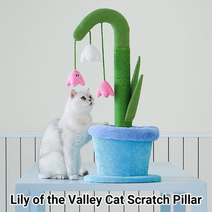 Lily of the Valley Sisal Cat Scratching Pillar Durable for Cats Kitties Use