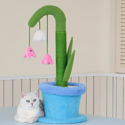 Lily of the Valley Sisal Cat Scratching Pillar Durable for Cats Kitties Use