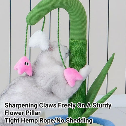 Lily of the Valley Sisal Cat Scratching Pillar Durable for Cats Kitties Use