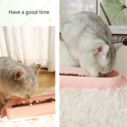 Extended Cat Bowl Pet Bowl Feeding Basin Drinking Water Cat Bowl for Cats