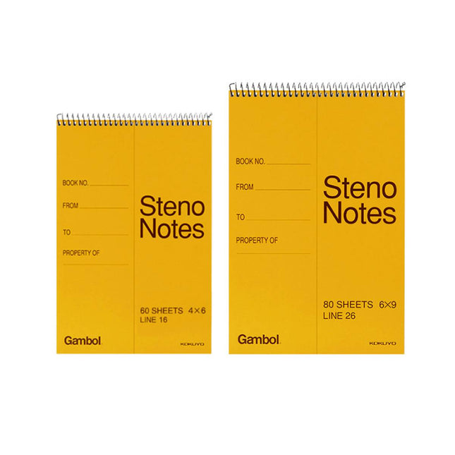 Yellow Spiral Steno Pads 5 Pack A5 80 or A6 60 Sheets