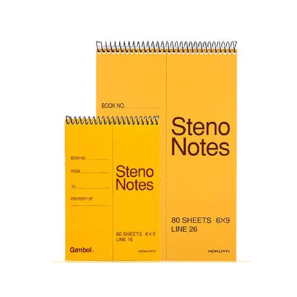 Yellow Spiral Steno Pads 5 Pack A5 80 or A6 60 Sheets