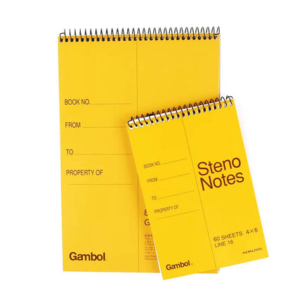 Yellow Spiral Steno Pads 5 Pack A5 80 or A6 60 Sheets