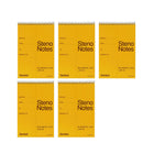 Yellow Spiral Steno Pads 5 Pack A5 80 or A6 60 Sheets