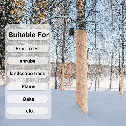 Solid Coloured Linen Wrap 2 Rolls Winter Tree Protection Burlap Garden Cover