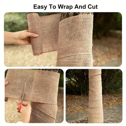 Solid Coloured Linen Wrap 2 Rolls Winter Tree Protection Burlap Garden Cover