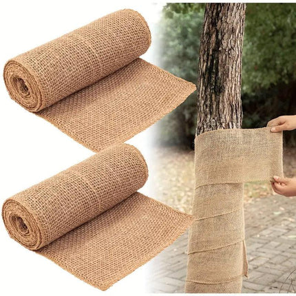 Solid Coloured Linen Wrap 2 Rolls Winter Tree Protection Burlap Garden Cover