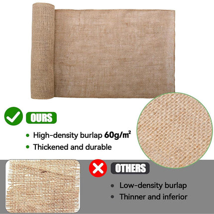 Solid Coloured Linen Wrap 2 Rolls Winter Tree Protection Burlap Garden Cover