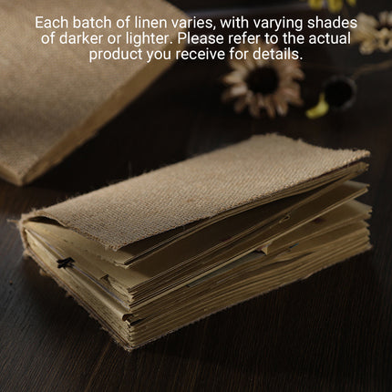 Linen Frayed Edge Thread-Bound Hardcover Notebook RetroStyle Durable Thick Paper