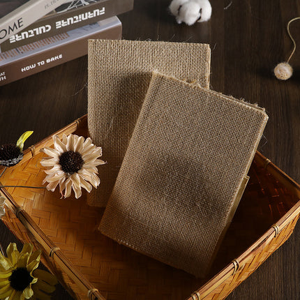 Linen Frayed Edge Thread-Bound Hardcover Notebook RetroStyle Durable Thick Paper