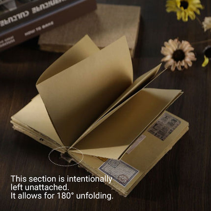 Linen Frayed Edge Thread-Bound Hardcover Notebook RetroStyle Durable Thick Paper