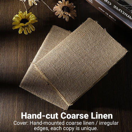 Linen Frayed Edge Thread-Bound Hardcover Notebook RetroStyle Durable Thick Paper