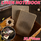 Linen Frayed Edge Thread-Bound Hardcover Notebook RetroStyle Durable Thick Paper