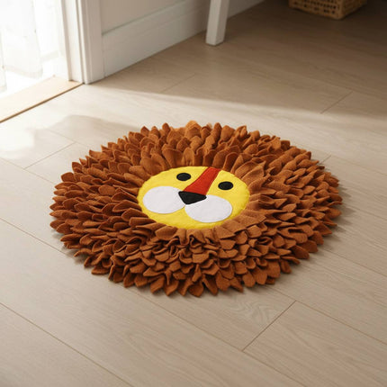 Lion Head Snuffle Mat Pet Slow Feeder Sniff Training Anti Slip for Dog Cat 55cm