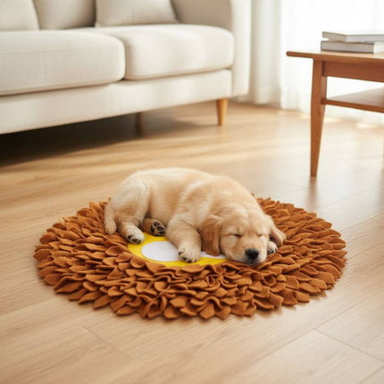 Lion Head Snuffle Mat Pet Slow Feeder Sniff Training Anti Slip for Dog Cat 55cm