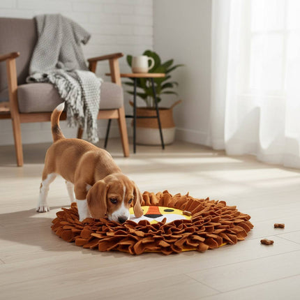 Lion Head Snuffle Mat Pet Slow Feeder Sniff Training Anti Slip for Dog Cat 55cm