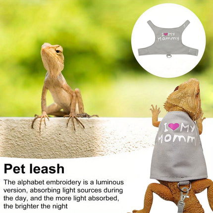 Lizard Walking Traction Rope Adjustable Mesh Vest Outdoor Climbing Pet Harness