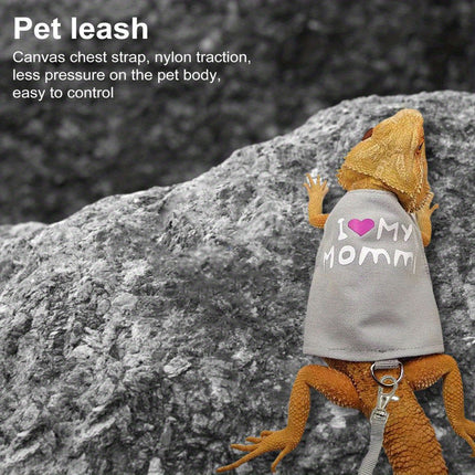 Lizard Walking Traction Rope Adjustable Mesh Vest Outdoor Climbing Pet Harness