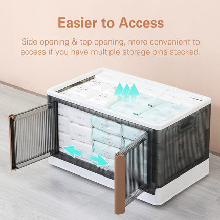 32L Large Capacity Lidded Storage Box Organizer Waterproof Sturdy Space Saving