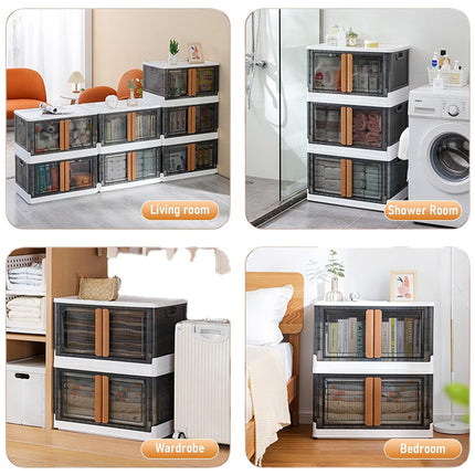 32L Large Capacity Lidded Storage Box Organizer Waterproof Sturdy Space Saving